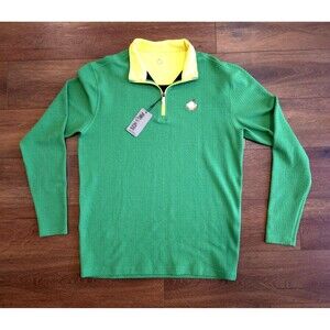 Pins and Aces Mens L Golf Waffle Knit 1/4 Zip Augusta Masters Special Edition